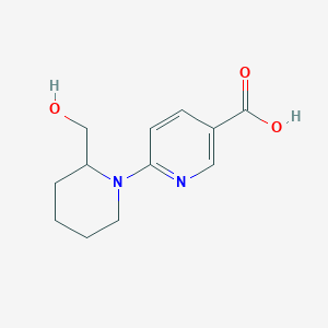 molecular formula C12H16N2O3 B1488632 6-[2-(Hydroxymethyl)piperidin-1-yl]pyridine-3-carboxylic acid CAS No. 1293102-90-5