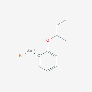 molecular formula C10H13BrOZn B14886323 (2-sec-Butyloxyphenyl)Zinc bromide 