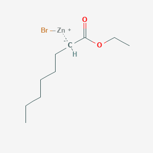 molecular formula C10H19BrO2Zn B14886363 1-Ethoxy-1-oxooctan-2-ylzinc bromide, 0.50 M in Ether 