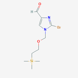 molecular formula C10H17BrN2O2Si B14886383 2-Bromo-1-((2-(trimethylsilyl)ethoxy)methyl)-1H-imidazole-4-carbaldehyde 