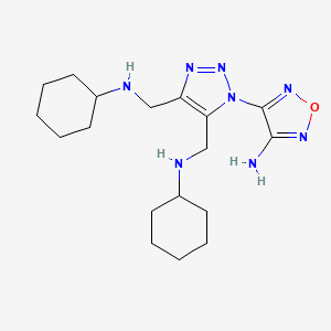 4-{4,5-bis[(cyclohexylamino)methyl]-1H-1,2,3-triazol-1-yl}-1,2,5-oxadiazol-3-amine