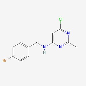 molecular formula C12H11BrClN3 B1488641 N-(4-bromobenzyl)-6-chloro-2-methylpyrimidin-4-amine CAS No. 1111698-18-0