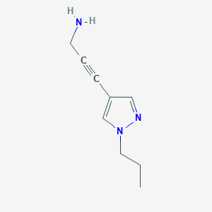 3-(1-propyl-1H-pyrazol-4-yl)prop-2-yn-1-amine