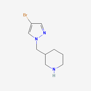 molecular formula C9H14BrN3 B1488644 3-((4-溴-1H-吡唑-1-基)甲基)哌啶 CAS No. 1250577-48-0