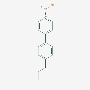 molecular formula C15H15BrZn B14886448 4'-n-Propyl-4-biphenylZinc bromide 