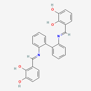 3,3'-{biphenyl-2,2'-diylbis[nitrilo(E)methylylidene]}dibenzene-1,2-diol