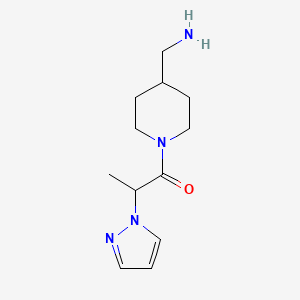 molecular formula C12H20N4O B1488651 1-[4-(aminomethyl)piperidin-1-yl]-2-(1H-pyrazol-1-yl)propan-1-one CAS No. 1282882-43-2