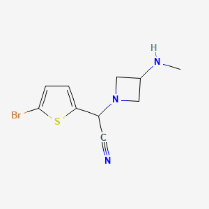 2-(5-Bromothiophen-2-yl)-2-(3-(methylamino)azetidin-1-yl)acetonitrile