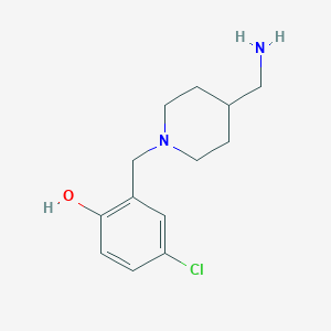 molecular formula C13H19ClN2O B1488653 2-{[4-(Aminomethyl)piperidin-1-yl]methyl}-4-chlorophenol CAS No. 1284458-66-7