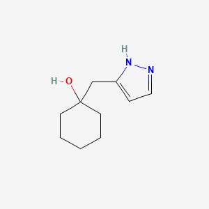 molecular formula C10H16N2O B14886530 1-(1H-pyrazol-3-ylmethyl)cyclohexanol 