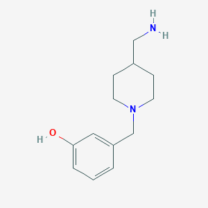 molecular formula C13H20N2O B1488655 3-{[4-(Aminomethyl)piperidin-1-yl]methyl}phenol CAS No. 1251377-12-4