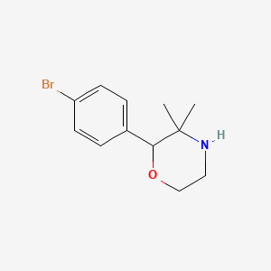 molecular formula C12H16BrNO B14886566 2-(4-Bromophenyl)-3,3-dimethylmorpholine 