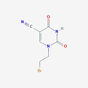 molecular formula C7H6BrN3O2 B14886586 1-(2-Bromoethyl)-2,4-dioxo-1,2,3,4-tetrahydropyrimidine-5-carbonitrile 