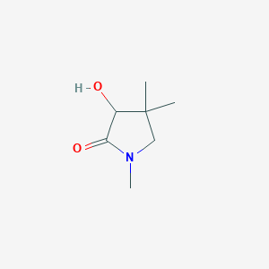 molecular formula C7H13NO2 B14886589 3-Hydroxy-1,4,4-trimethylpyrrolidin-2-one 