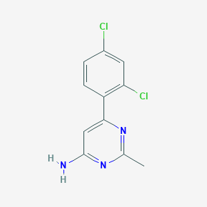 molecular formula C11H9Cl2N3 B1488659 6-(2,4-二氯苯基)-2-甲基嘧啶-4-胺 CAS No. 1249558-26-6