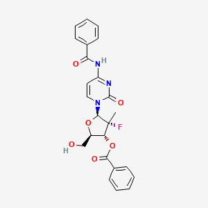 molecular formula C24H22FN3O6 B14886605 (2R,3R,4R,5R)-5-(4-Benzamido-2-oxopyrimidin-1(2H)-yl)-4-fluoro-2-(hydroxymethyl)-4-methyltetrahydrofuran-3-yl benzoate 