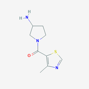 molecular formula C9H13N3OS B1488661 (3-氨基吡咯烷-1-基)(4-甲基噻唑-5-基)甲酮 CAS No. 1250698-57-7