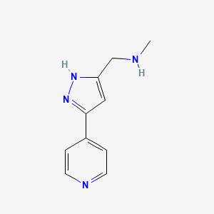 N-methyl-1-(3-(pyridin-4-yl)-1H-pyrazol-5-yl)methanamine