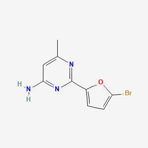 molecular formula C9H8BrN3O B1488663 2-(5-Bromofuran-2-yl)-6-methylpyrimidin-4-amine CAS No. 1247342-50-2