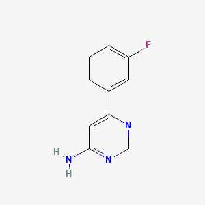 molecular formula C10H8FN3 B1488664 6-(3-フルオロフェニル)ピリミジン-4-アミン CAS No. 1247168-42-8