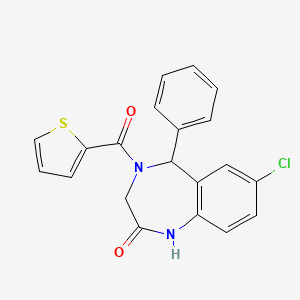 7-chloro-5-phenyl-4-(thiophene-2-carbonyl)-4,5-dihydro-1H-benzo[e][1,4]diazepin-2(3H)-one