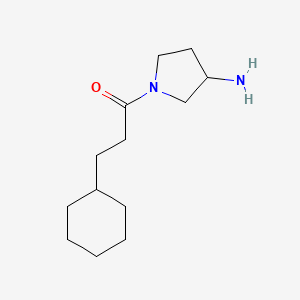 1-(3-Aminopyrrolidin-1-yl)-3-cyclohexylpropan-1-one