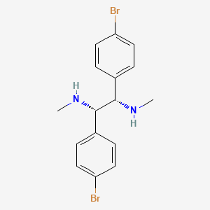 molecular formula C16H18Br2N2 B14886696 (1S,2S)-1,2-Bis(4-bromophenyl)-N1,N2-dimethylethane-1,2-diamine 