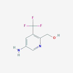 molecular formula C7H7F3N2O B14886707 5-Amino-3-(trifluoromethyl)pyridine-2-methanol 