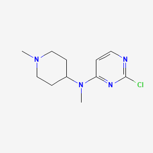 molecular formula C11H17ClN4 B1488672 2-氯-N-甲基-N-(1-甲基哌啶-4-基)嘧啶-4-胺 CAS No. 1248433-34-2