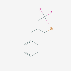 molecular formula C11H12BrF3 B14886723 (2-(Bromomethyl)-4,4,4-trifluorobutyl)benzene 