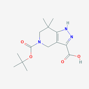 5-(tert-Butoxycarbonyl)-7,7-dimethyl-4,5,6,7-tetrahydro-1H-pyrazolo[4,3-c]pyridine-3-carboxylic acid