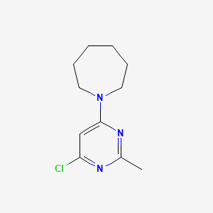 molecular formula C11H16ClN3 B1488677 1-(6-氯-2-甲基嘧啶-4-基)氮杂环己烷 CAS No. 1249943-12-1
