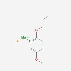 molecular formula C11H15BrMgO2 B14886777 (2-n-Butyloxy-5-methoxyphenyl)magnesium bromide 