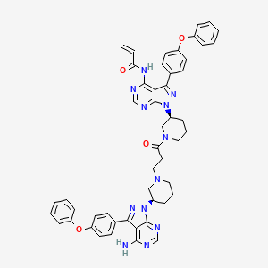 N-(1-((S)-1-(3-((R)-3-(4-Amino-3-(4-phenoxyphenyl)-1H-pyrazolo[3,4-d]pyrimidin-1-yl)piperidin-1-yl)propanoyl)piperidin-3-yl)-3-(4-phenoxyphenyl)-1H-pyrazolo[3,4-d]pyrimidin-4-yl)acrylamide