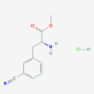 molecular formula C11H13ClN2O2 B14886787 3-Cyano-D-phenylalanine methyl ester HCl 