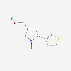 molecular formula C10H15NOS B14886815 (1-Methyl-5-(thiophen-3-yl)pyrrolidin-3-yl)methanol 