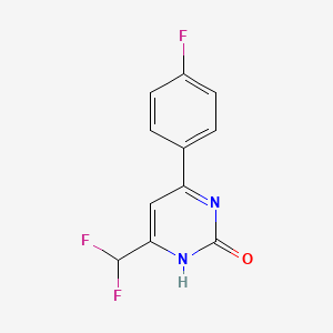 molecular formula C11H7F3N2O B1488683 4-(二氟甲基)-6-(4-氟苯基)嘧啶-2-醇 CAS No. 1271477-66-7