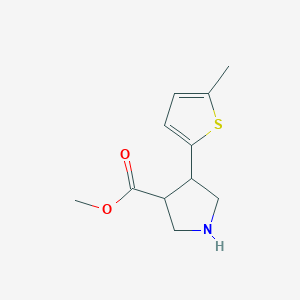 molecular formula C11H15NO2S B1488684 Methyl 4-(5-methylthiophen-2-yl)pyrrolidine-3-carboxylate CAS No. 2098052-18-5