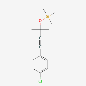 molecular formula C14H19ClOSi B14886847 [3-(4-Chloro-phenyl)-1,1-dimethyl-prop-2-ynyloxy]-trimethyl-silane 