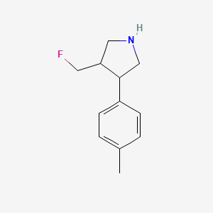 molecular formula C12H16FN B1488685 3-(Fluoromethyl)-4-(p-tolyl)pyrrolidine CAS No. 2098052-44-7