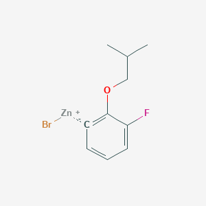 molecular formula C10H12BrFOZn B14886853 (3-Fluoro-2-i-butyloxyphenyl)Zinc bromide 