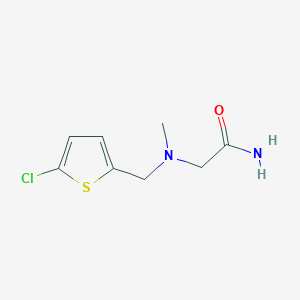 molecular formula C8H11ClN2OS B14886854 2-(((5-Chlorothiophen-2-yl)methyl)(methyl)amino)acetamide 