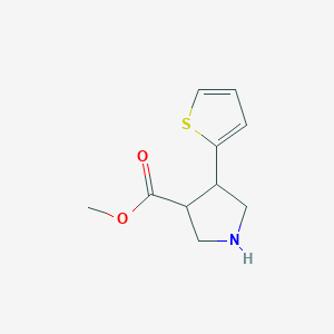 molecular formula C10H13NO2S B1488686 Methyl 4-(thiophen-2-yl)pyrrolidine-3-carboxylate CAS No. 2098052-12-9