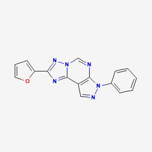 molecular formula C16H10N6O B14886892 2-(furan-2-yl)-7-phenyl-7H-pyrazolo[4,3-e][1,2,4]triazolo[1,5-c]pyrimidine 