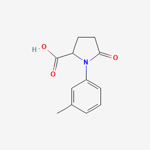 molecular formula C12H13NO3 B14886900 5-Oxo-1-(m-tolyl)pyrrolidine-2-carboxylic acid 