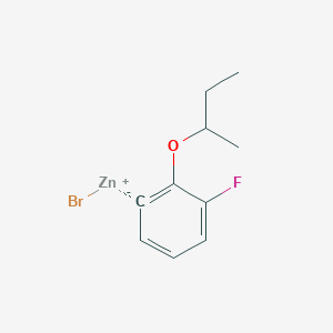 molecular formula C10H12BrFOZn B14886903 (2-sec-Butyloxy-3-fluorophenyl)Zinc bromide 