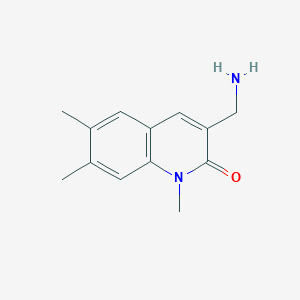 molecular formula C13H16N2O B1488693 3-(aminomethyl)-1,6,7-trimethylquinolin-2(1H)-one CAS No. 2091223-09-3