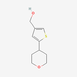 molecular formula C10H14O2S B14886934 (5-(tetrahydro-2H-pyran-4-yl)thiophen-3-yl)methanol 