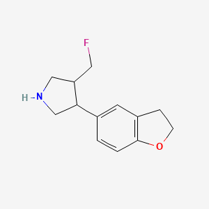 3-(2,3-Dihydrobenzofuran-5-yl)-4-(fluoromethyl)pyrrolidine