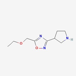 molecular formula C9H15N3O2 B1488696 5-(乙氧甲基)-3-(吡咯烷-3-基)-1,2,4-恶二唑 CAS No. 2098051-77-3